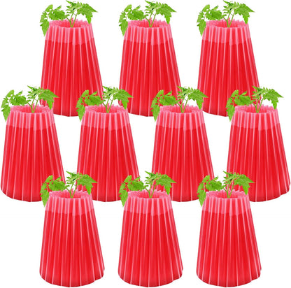 MJZ 10 Pack Walls of Water Plant Protectors, 18.3 x 18.3 Inch Reusable Wall of Water for Tomato Plants, Early Season Insulated Plant Protector Freeze Protection, Plant Covers for Winter Cold Weather