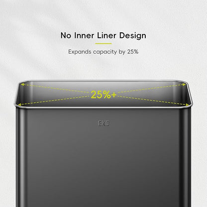 EKO Mirage X 80 Liter / 21.1 Gallons Motion Sensor Trash Can, Automatic Large Kitchen Trash Can Touchless, Stainless Steel, Matte Black