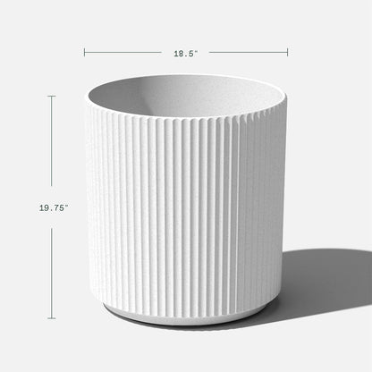 Veradek Demi Series Round Planter for Porch, Patio, Backyard | Durable Plastic-Concrete Material | Modern Décor for Tall Plants, Flowers