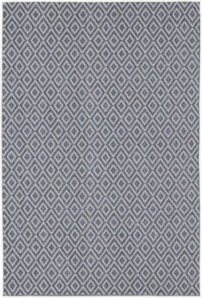 Home Dynamix Tripoli Lydia Modern Indoor/Outdoor Area Rug, Denim/Cream, 3'7"x5'2" Rectangle