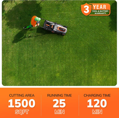 Electric Lawn Mower, 20V 13" Cordless Lawn Mower for Small Yard, Push Mower with 5 Height Adjustments, 2-in-1 Mulching/Bagging for Graden, 4.0Ah Battery and Charger Included(25min Runtime)