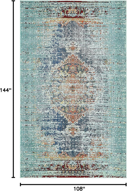 Unique Loom Outdoor Solid Collection Area Rug (9' x 12' 2" Rectangle Rust Red/Beige)