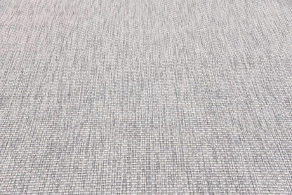 Unique Loom Outdoor Solid Collection Area Rug (8' x 11' 4" Rectangle Light Gray/Ivory)