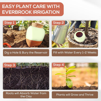 Plant Watering Globes - Olla Terracotta Watering Spikes - Hold 16 Ounces - Olla Water System for Plants - Self Water Method - Slow Releaese Drip Irrigation Terracotta Stakes