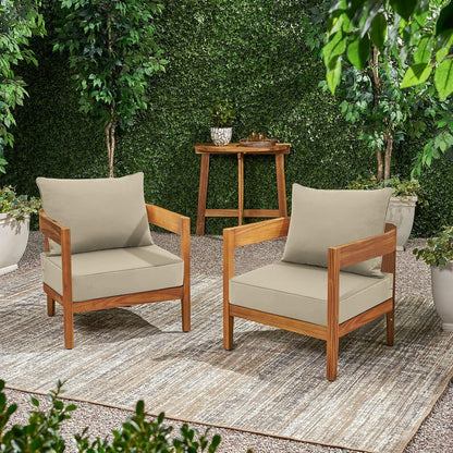 Favoyard Outdoor Seat Cushion Set 22 x 24 Inch Waterproof & Fade Resistant Patio Furniture Cushions with Removable Cover Deep Seat & Back Cushion with Handle and Adjustable Straps for Chair Sofa Couch