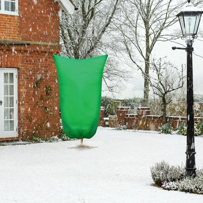SCRUBIT Plant Covers Freeze Protection, 40" W x 47" H Frost Cloths for Outdoor Plants & Fruit Trees with Zipper and Drawstring, Thick Winter Plant Covers - 4 Pack Shrubs Frost Blankets