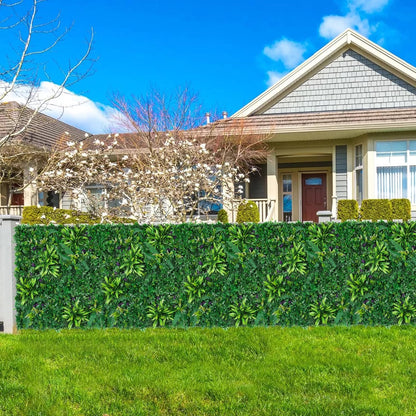 Artificial Boxwood Panels, Grass Wall Panels 20"x20"(8pcs), Privacy Hedge Fence Screen with UV Protection, Fake Greenery Backdrop for Indoor Wedding and Outdoor Garden Backyard