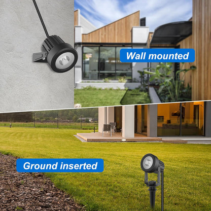 Solar Spot Lights Outdoor, Landscape Spotlights IP65 Waterproof 9.8ft Cable, Dusk to Dawn Solar Uplights for Tree Garden Yard Driveway Porch Walkway Pool (6-in-1, 3000K Warm White)