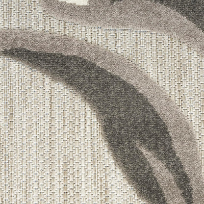 Nourison Home Aloha Outdoor Beige 2'3" x 8' Area Rug, Easy Cleaning, Non Shedding, Bed Room, Living Room, Dining Room, Deck, Backyard, Patio (2x8)