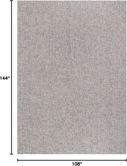 Easy Jute Rug 9x12 Indoor Outdoor Natural Rugs Solid Fiber Rug Woven Area Rug Boho Easy Clean Inside Carpet for Living Room Bedroom Dining Room Hallway or Outdoor Patio Porch (9 X 12 Silver)