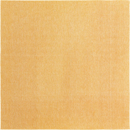 Unique Loom Collection Casual Transitional Solid Heathered Indoor/Outdoor Flatweave Area Rug (10' 8" Square, Corn Harvest Yellow)