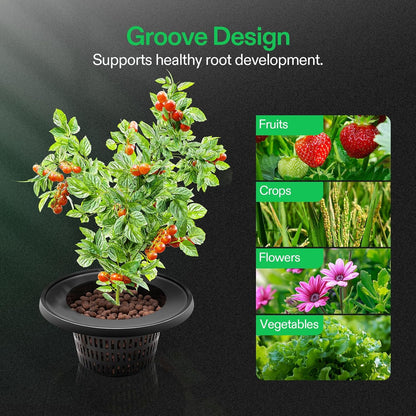 VIVOSUN DWC Hydroponics Grow System with Top Drip Kit, 5-Gallon Deep Water Culture, Recirculating Drip Garden System with Multi-Purpose Air Hose, Air Pump, and Air Stone (2 Buckets + Top Drip Kit)
