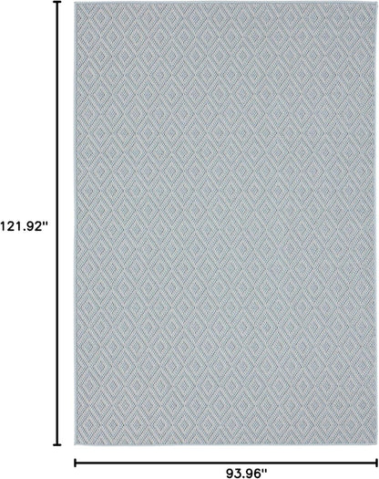 Home Dynamix Tripoli Lydia Indoor/Outdoor Area Rug 7'10"x10'2", Modern Blue