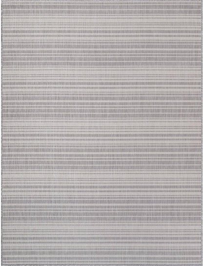 Stripe Outdoor Rug 8x10 Washable Outside Carpet for Indoor Patio Porch Waterproof Easy Cleaning Non Shedding Area Rugs Gray 8 x 10