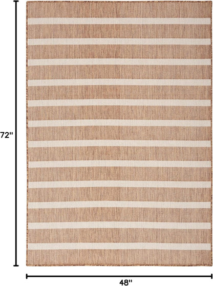 Nourison Home Positano 4' x 6' Fabric Jute Ivory Area Rug