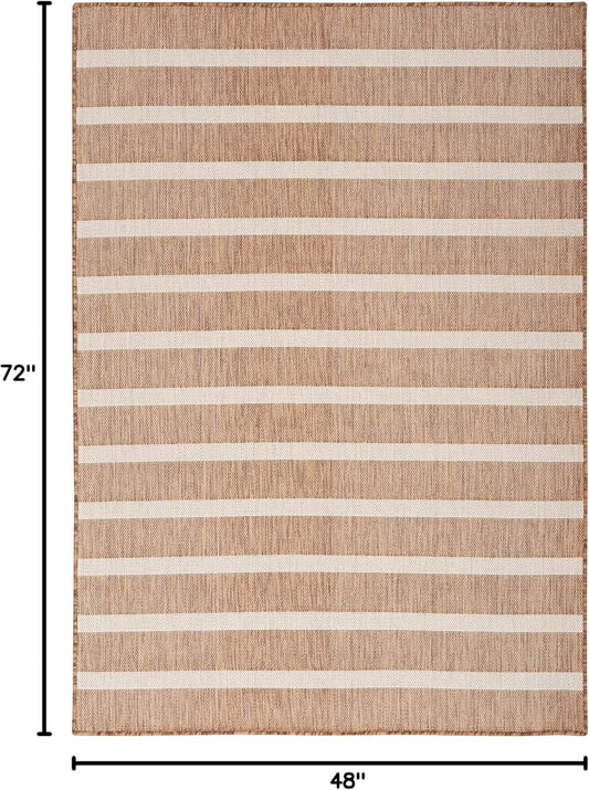 Nourison Home Positano 4' x 6' Fabric Jute Ivory Area Rug