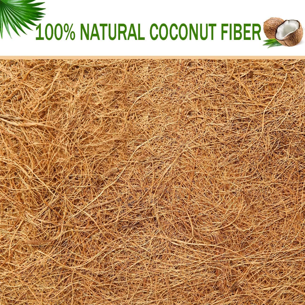 2 Pcs Garden Coconut Planter Liner - Preformed Window Box Natural Trough Coco Coir Mats (36 Inch)