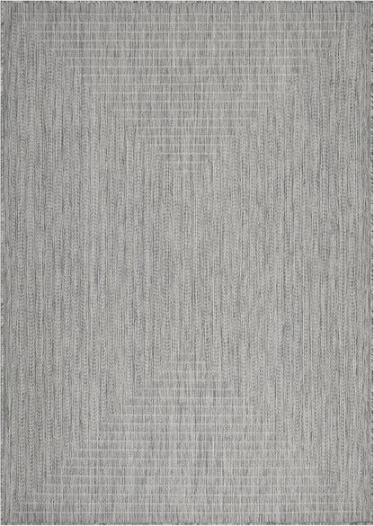 Adiva Rugs Outdoor Indoor Area Rug, Weather Resistant, Easy to Clean, Stain Resistant Floor Mat for Dining Room, Backyard, Deck, Patio (Silver Weiss, 2' x 3')