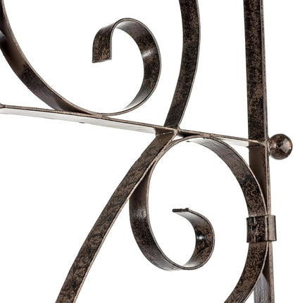 H Potter Garden Trellis for Climbing Plants Iron Metal Outdoor Scroll Wall Decor or Flowers Roses Vine Ivy Clematis GAR214 Large