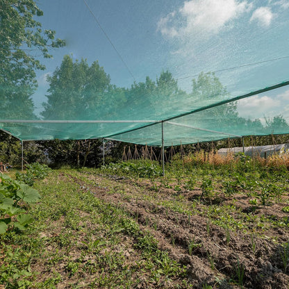 Woanger 10 x 100 ft Garden Mesh Netting Ultra Fine Plant Covers Garden Netting to Protect Vegetable Plants Fruits Flowers Crops Greenhouse Row Cover Patio Barrier Screen Protection Net (Green)