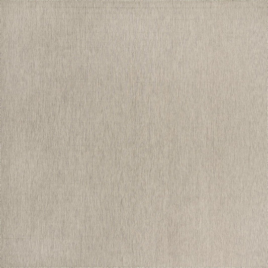 Unique Loom Collection Casual Transitional Solid Heathered Indoor/Outdoor Flatweave Area Rug (13' Square, Light Gray/Ivory)