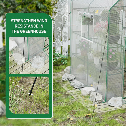 56×56×78Inch Walk-in Greenhouse, Heavy Duty Small Plant House with Thicken PE Cover and Steel Frame, for Garden, Outdoors, Indoors, White