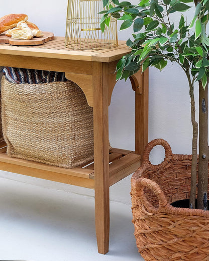 Cambridge Casual Indonesian Teak Auburn Outdoor Console Table, Natural