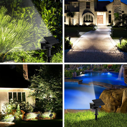 WELALO Solar Spot Lights Outdoor, [10 Pack/3 Modes] Solar Landscape Spotlights, Adjustable Solar Powered Security Lights, IP65 Waterproof Wall Lights for Walkway, Yard, Garden, Driveway (Cool White)