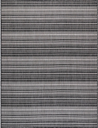 Stripe Outdoor Rug 10x14 Washable Outside Carpet for Indoor Patio Porch Waterproof Easy Cleaning Non Shedding Area Rugs Dark Gray 10 x 14