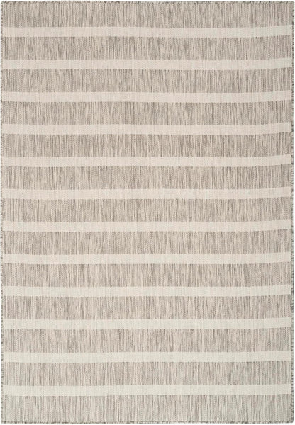 Nourison Home Positano 6' x 9' Fabric Grey Ivory Area Rug