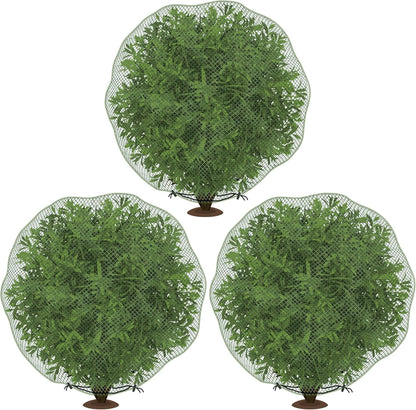 codree 3 Pcs Deer Netting for Shrubs- 7.8 x 7.8 Ft Deer Plant Netting Cover- Reusable Garden Plants Mesh Netting to Protect Undershrub Plant from Deer, Birds and Other Animals