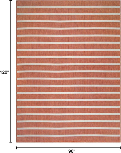 Nourison Home Positano 8' x 10' Fabric Terracotta Area Rug