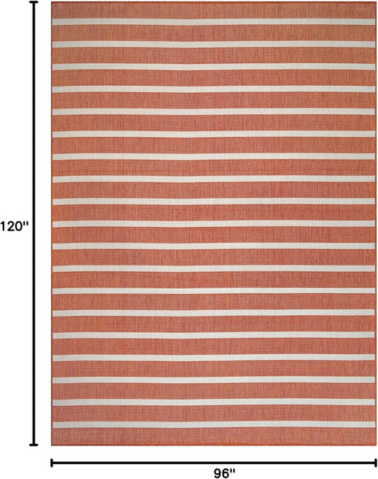 Nourison Home Positano 8' x 10' Fabric Terracotta Area Rug