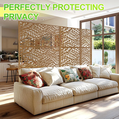 Outdoor Privacy Screen,72" H×47" W Metal Privacy Screen, Freestanding Privacy Fence Panels for Patio
