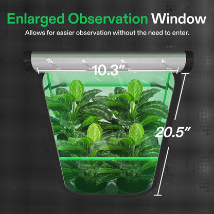 VIVOSUN P224 24"×24"×48" PRO Grow Tent, with Thick 1 inch Poles, Strengthened High Reflective Mylar Oxford Fabric & Extra Hanging Bars for Hydroponics Indoor Plant for AeroLight A100, No High CFM Kit
