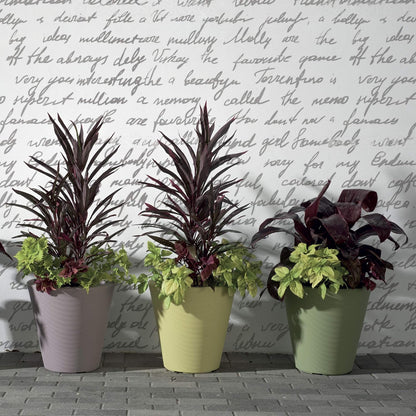 Crescent Garden Madison Planter– Weather-Resistant, Double Walled Indoor/Outdoor Plant Pot with Drain Hole – Large Plastic Plant Pot, 26-Inch (Bark)