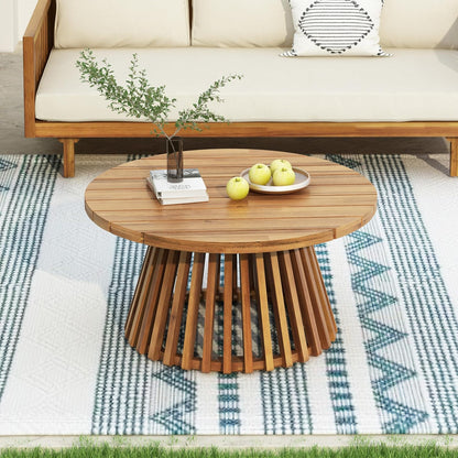 Christopher Knight Home Claremont Patio Sofa and Coffee Table Set, 2 Piece Outdoor Patio Furniture Set with Cushion, Acacia Wood 3 Seater Outdoor Sofa Daybed and Coffee Table Set, Teak+Dark Teal