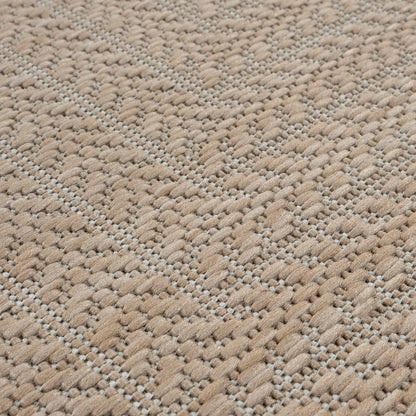 Adiva Rugs Outdoor Indoor Area Rug, Weather Resistant, Easy to Clean, Stain Resistant Floor Mat for Dining Room, Backyard, Deck, Patio (Natural Beige, 2' x 3')