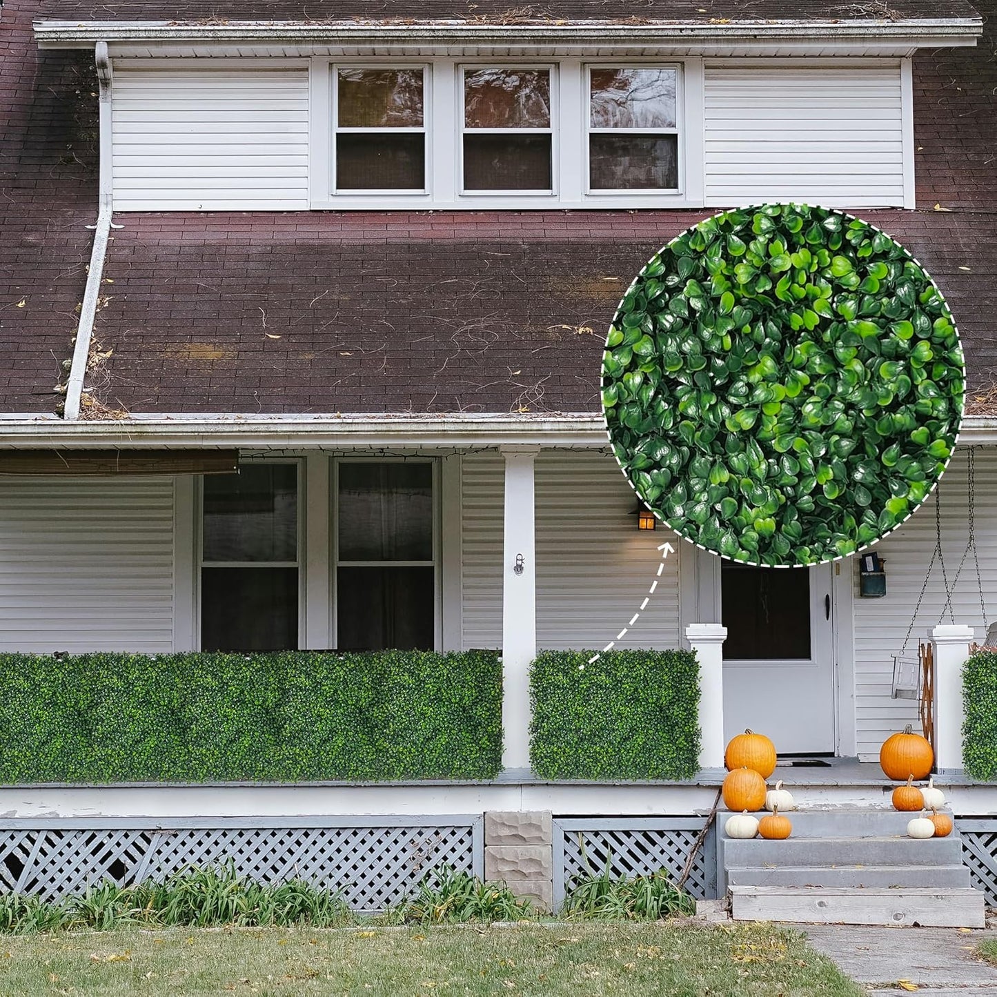 Artificial Ivy Privacy Fence Screen,72" x128 (64 SQFT) 4-Layer Leaf UV-Anti Faux Greenery Boxwood Backdrop Ivy Vine Leaf Fence Panels for Outdoor, Indoor, Garden, Backyard and Decor