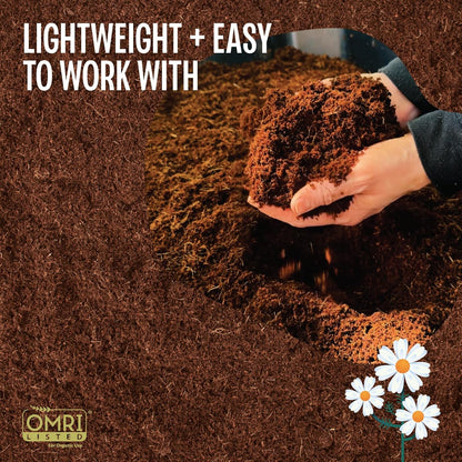 MagJo Naturals 100% Pure Coco Coir 4 Pack (44 Pounds Total) Coco Peat, Listed for Organic Gardening, Coconut Coir - Low EC and pH Balance - High Expansion Coco Fiber for Herbs, Flowers, Planting