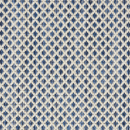 Nourison Home Courtyard Ivory Blue 2' x 6' Area Rug Easy Clean, Non Shedding, Bed Room, Living Room, Dining Room, Kitchen (6' Runner)