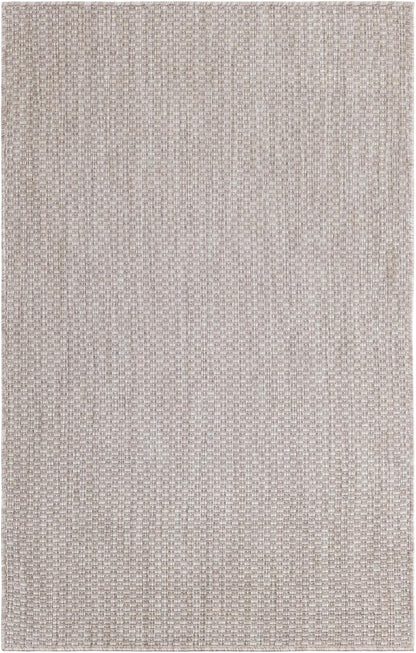 Unique Loom Outdoor Solid Collection Area Rug (3' 3" x 5' 3" Rectangle Beige/Ivory)