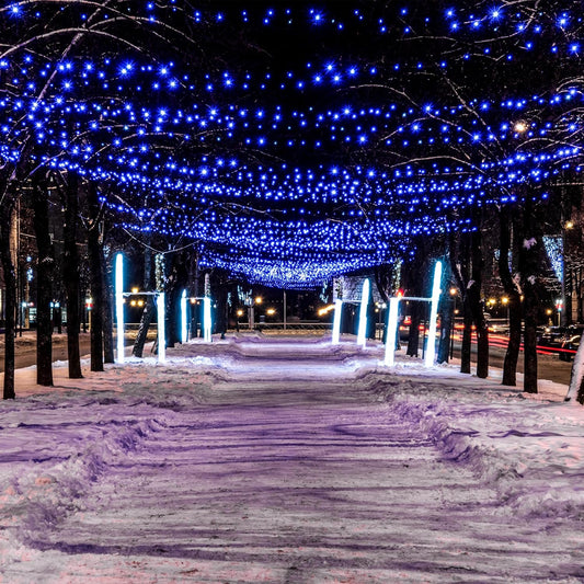 Solar String Lights for Outside, 39Ft 100 LED Solar String Lights Outdoor with 8 Modes，Solar Lights for Outside Waterproof for Yard, Fence,Balcony, Party,Christmas Tree Decorations (Blue)