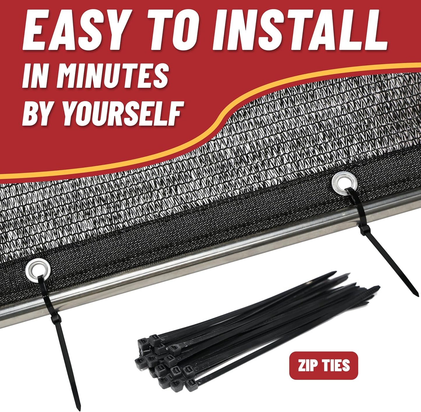 ShadeMart 50% Shade Cloth for Plant, Black 19FT x 77FT Custom Size Outdoor Shade Tarp, Shade Cover with Upgrade Grommets and Zip Ties, Netting Sunblock Net for Vegetables Flower Garden Greenhouse