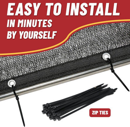 ShadeMart 50% Shade Cloth for Plant, Black 15FT x 19FT Custom Size Outdoor Shade Tarp, Shade Cover with Upgrade Grommets and Zip Ties, Netting Sunblock Net for Vegetables Flower Garden Greenhouse