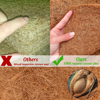 ZeeDix 2 Pack Thickened No Slip Ice and Snow Carpet-16 x 118 inch Natural Coconut Fiber Mat Walking Safety, Winter Coco Liner Roll Outdoor Carpet Runner for Front Door Hallway Stairs Garden