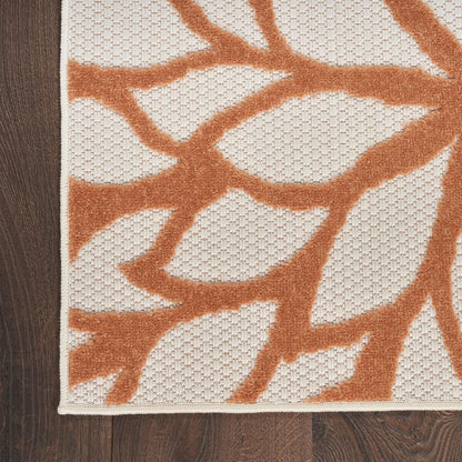 Nourison Home Aloha Indoor-Outdoor Ivory Multicolor 7'10" x 10'6" Area Rug, Easy Cleaning, Non Shedding, Bed Room, Living Room, Dining Room, Backyard, Deck, Patio (8x11)