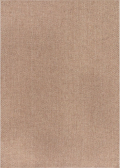 CAMILSON Easy Jute Rug 5x7, Indoor Outdoor Natural Color Farmhouse Area Rugs for Living Room Patio and Kitchen Rug, Solid Boho Woven Design, Easy-Cleaning, Washable Outside Carpet Alfombras (5 x 7)