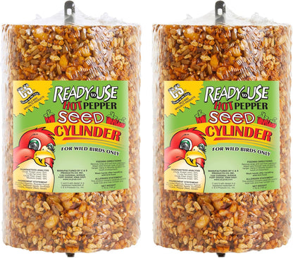 C&S Ready to Use Hot Pepper Seed Cylinder 1.76 Pounds 2 Pack