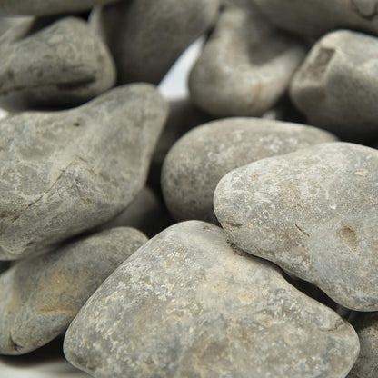 MSI Nile Decorative Polished Gray Pebbles, 1.2 inch - 2.4 inch, 40 lb. Bag